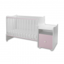 Πολυμορφικό κρεβάτι Lorelli® Trend Plus New White - Orchid Pink