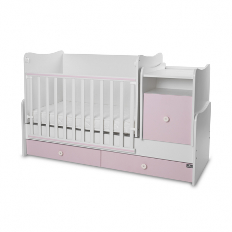 Πολυμορφικό κρεβάτι Lorelli® Trend Plus New White - Orchid Pink