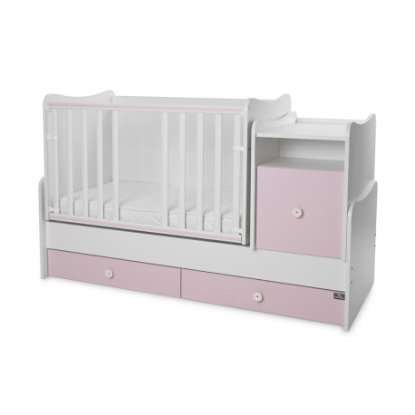 Πολυμορφικό κρεβάτι Lorelli® Trend Plus New White - Orchid Pink