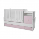 Πολυμορφικό κρεβάτι Lorelli® Trend Plus New White - Orchid Pink