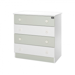 Συρταριέρα Lorelli® White - Milky Green