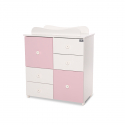 Συρταριέρα-αλλαξιέρα Lorelli® Cupboard White - Orchid Pink