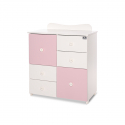 Συρταριέρα-αλλαξιέρα Lorelli® Cupboard White - Orchid Pink