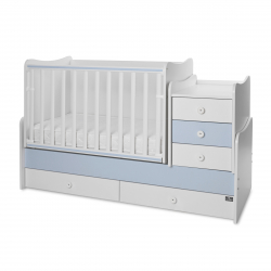 Πολυμορφικό κρεβάτι LoreLLi® Maxi Plus New White - Baby Blue