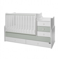 Πολυμορφικό κρεβάτι LoreLLi® Maxi Plus New White - Milky Green