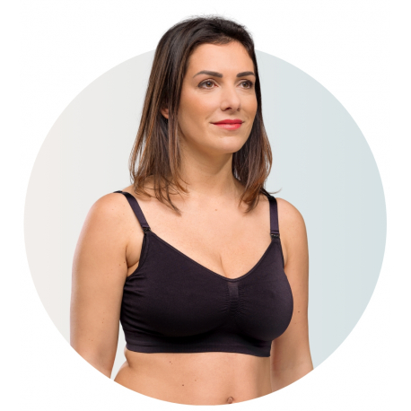 Σουτιέν θηλασμού Carriwell™ Seamless Maternity&amp;Nursing Bra Μαύρο L