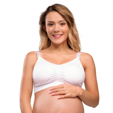 Σουτιέν θηλασμού με ενίσχυση Carriwell Padded Maternity&amp;Nursing Bra Λευκό M