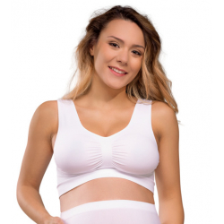 Σουτιέν εγκυμοσύνης Carriwell Seamless Maternity Bra Λευκό XL