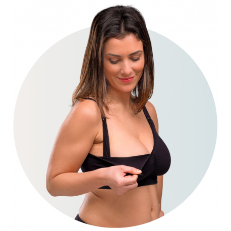 Σουτιέν θηλασμού Carriwell™ Seamless Maternity&amp;Nursing Bra Μαύρο XL