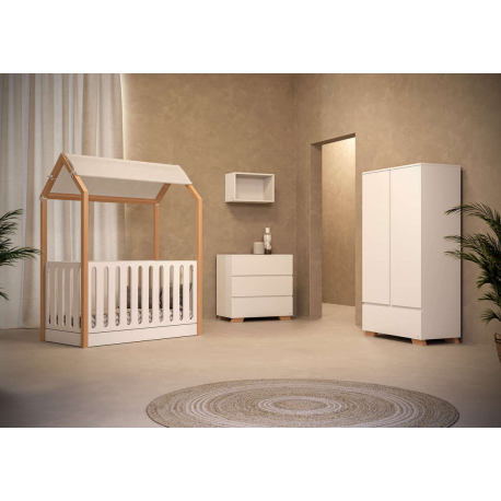 Βρεφικό Κρεβάτι Casababy La Maison Λευκό-Φυσικό