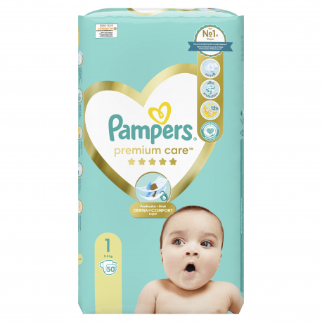 Πάνες Pampers® Premium Care Newborn No 1 (2-5 kg) 50 τεμάχια