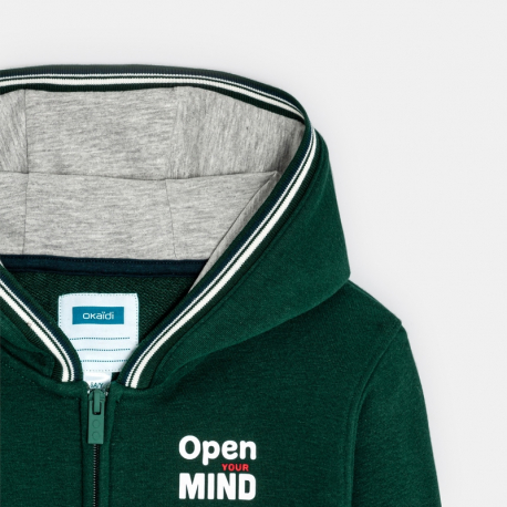 Okaidi Sweat-shirt a capuche &quot;open mind&quot;