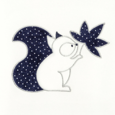 Okaidi Πιτζάμα βελούδινη σχέδιο σκίουρος μπλε για κορίτσια