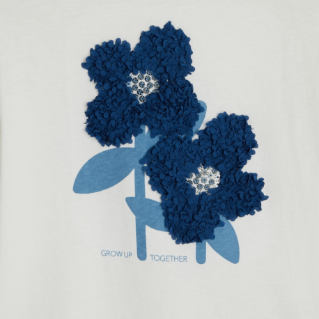 Okaidi Μπλούζα με φλοράλ σχέδιο μπλε για κορίτσια