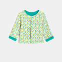 Obaibi Sweat a pressions reversible imprime jaune bebe fille