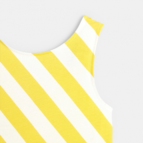 Okaidi Robe rayee en jersey jaune fille