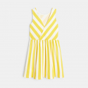 Okaidi Robe rayee en jersey jaune fille