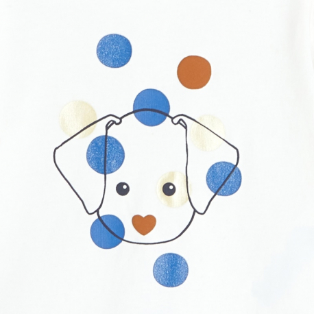 Obaibi Μπλούζα με μοτίφ σκύλο και βολάν
