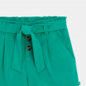 Okaidi Short ceinture en toile unie vert fille