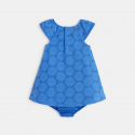 Obaibi Robe broderie anglaise et bloomer bleue bebe fille