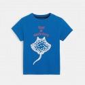 Obaibi T-shirt a motif marin violet bebe garcon