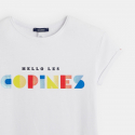 Okaidi T-shirt manches courtes  "Hello les copines"