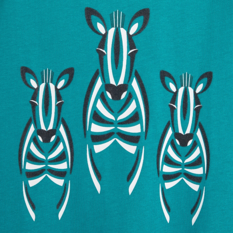 Okaidi T-shirt imprime animaux zebres vert fille
