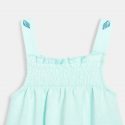 Obaibi Top jersey a smocks turquoise bebe fille