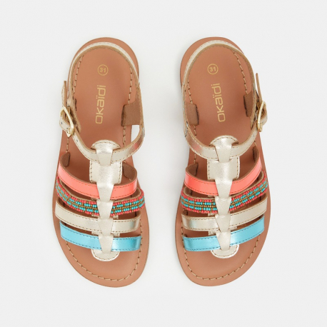 Okaidi Sandale en cuir fille