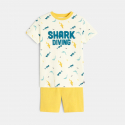 Okaidi Pyjama short en jersey 2 pieces jaune garcon