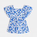 Okaidi Μπλούζα με τυπωμένα σχέδια με μανίκια πεταλούδα