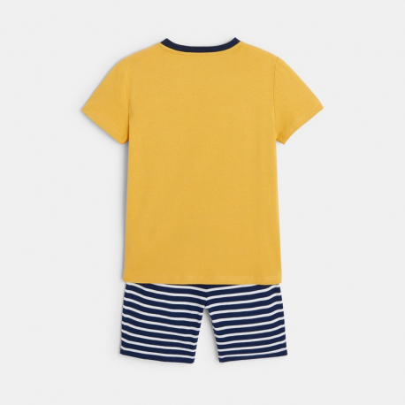 Okaidi Pyjama d’ete en jersey jaune garcon
