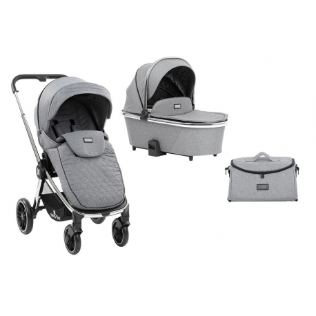 Καρότσι και πορτ μπεμπέ Kikka Boo Vicenza Premium Grey