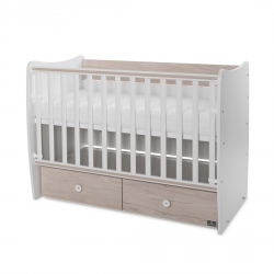 Βρεφικό κρεβάτι Lorelli® Matrix White - Light Oak