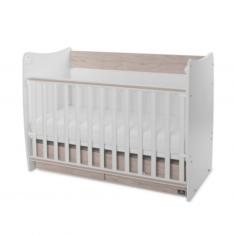 Βρεφικό κρεβάτι Lorelli® Matrix White - Light Oak