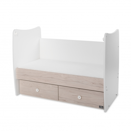 Βρεφικό κρεβάτι Lorelli® Matrix White - Light Oak
