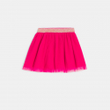 Obaibi Κοριτσάκι ροζ ιριδίζουσα ζώνη πλισέ φούστα από τούλι