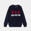 Okaidi Χριστουγεννιάτικο πουλόβερ μπλε για αγόρι