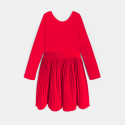 Okaidi Κομψό κόκκινο πλισέ φόρεμα για κορίτσια