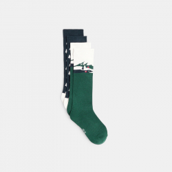 Okaidi Ναυτικό και πράσινες κάλτσες (σετ 2) Αγόρια
