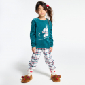Okaidi Πράσινες χριστουγεννιάτικες πιτζάμες για κορίτσια