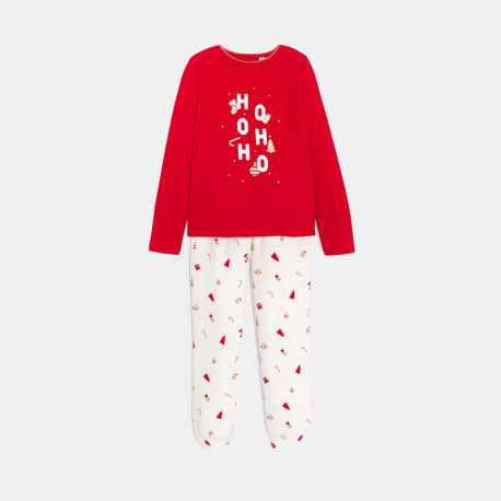 Okaidi Κόκκινες χριστουγεννιάτικες πιτζάμες για κορίτσια