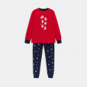 Okaidi Κόκκινες Χριστουγεννιάτικες πιτζάμες για αγόρι