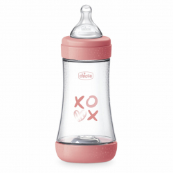 Μπιμπερό Chicco Perfect 5 240ml Ροζ 2m+ (1τμχ)
