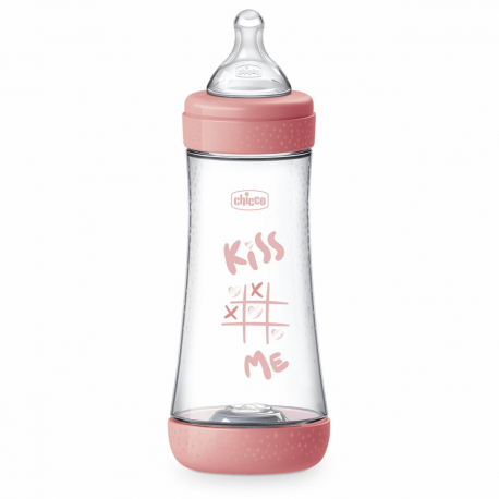 Μπιμπερό Chicco Perfect 5 300ml Ροζ 4m+ (1τμχ)