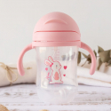 Εκπαιδευτικό ποτήρι σιλικόνης Kiokids® 300 ml Lovely Bunny