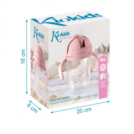 Εκπαιδευτικό ποτήρι σιλικόνης Kiokids® 300 ml Lovely Bunny