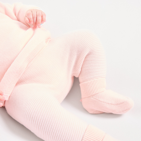 Obaibi Πλεκτό παντελόνι για νεογέννητα ροζ