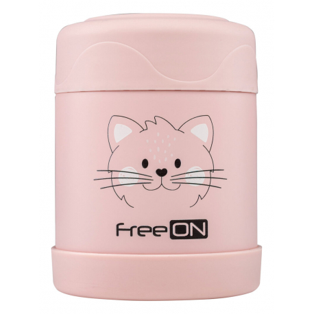 Θερμός φαγητού FreeON® 350ml Kitty Pink
