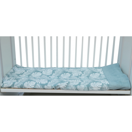 Σετ σεντόνια κρεβατιού Nona Bebe Tropical Aqua 110 x 160 cm